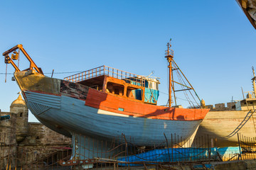 Morning in the old fishing port of Essaouira