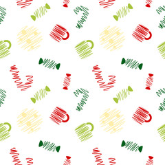Fototapeta premium Sketch christmas sweet pattern