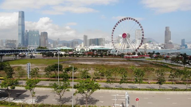 flight towards Kowloon from central