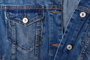 Jeans jacket. Abstract background.