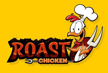 Roast chicken restaurant logo