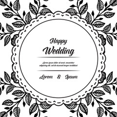 Set of card with flower wedding ornament concept vector