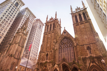 First Presbyterian Church of Pittsburgh, Pennsylvania. USA - obrazy, fototapety, plakaty