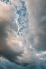 Fototapeta na wymiar Dramatic clouds in the sky
