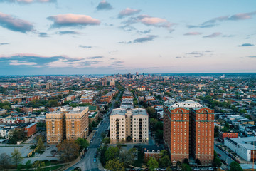 View of Reservoir Hill, in Baltimore, Maryland