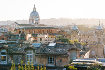 Fototapeta na wymiar View from Viale del Belvedere, in Rome, Italy