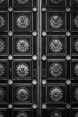 The door of the Monumental Life Building in Mount Vernon, Baltimore, Maryland