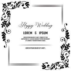 decorative greeting card for wedding concept vector art