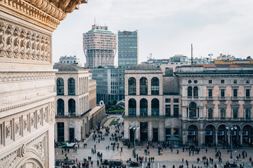 Obraz premium View of Piazza del Duomo, in Milan, Italy