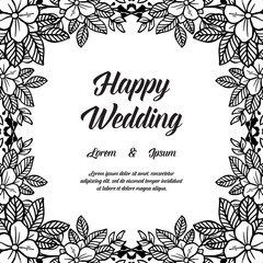 decorative greeting card for wedding concept vector art