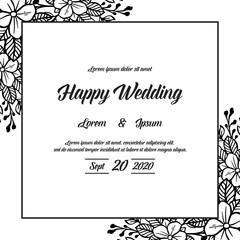 decorative greeting card for wedding concept vector art