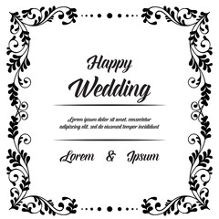 decorative greeting card for wedding concept vector art