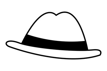 Summer fashion hat black and white