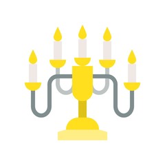 Lantern or lamp vector icon, flat style