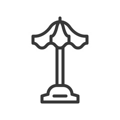 Lantern or lamp vector icon, line style editable stroke