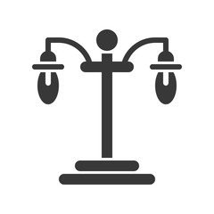 Lantern or lamp vector icon, solid style