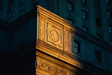Architectural details of City Hall, in Manhattan, New York City