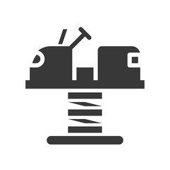 Car spring rider vector icon, amusement park related solid style