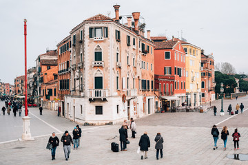 Obraz premium Streets in Castello, Venice, Italy