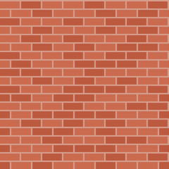 Brick wall texture. Old stone surface. Brown red seamless bricks wall. Vector illustration flat design. Grunge template.