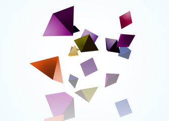 背景　図形　立体　三角形