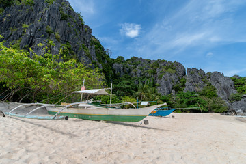 beautiful white beach at Black Island , Coron, Palawan