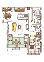 住宅の内面図
