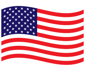 USA flag wave background