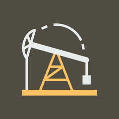 Silhouette icon oil and gas equipment