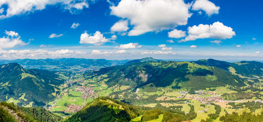 Fototapeta na wymiar Panorama - Viewpoint - Iseler - Oberjoch - Allgaeu - Bavaria - Germany