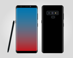 Realistic modern  isolated vector phone model on white background 