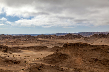 Moon Landscape, an area of the Namib Desert on the Namibian Skeleton coast that looks like the moon.