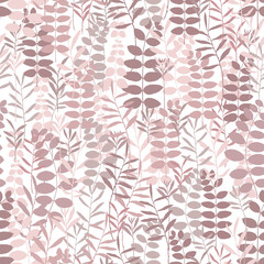 Fototapeta premium Vector silhouettes collection. Set of field flowers, herbs. Element of seamless pattern. Paper design. Print element.