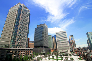 Fototapeta na wymiar Marunouchi business district in Tokyo