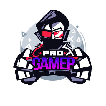 Pro Gamer. Gamer logo - vector