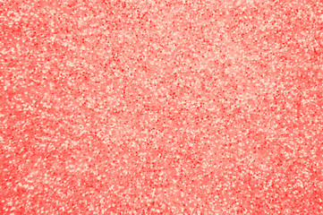 Fototapeta premium Living coral glittery shimmering background with blinking details. Color of the year 2019 concept.