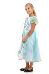 Little princess in white dress