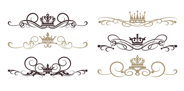 Design elements, vintage ornaments