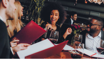 Businessmans Having Meeting In Indoor Restaurant