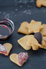 Heart-shaped cookies