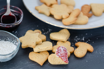 Heart-shaped cookies