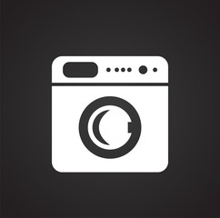 Automatic washing machine icon on white background for graphic and web design, Modern simple vector sign. Internet concept. Trendy symbol for website design web button or mobile app