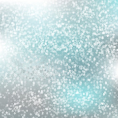 Christmas and New Year snow vector isolated on silver blue background. Falling snowflake sparkles