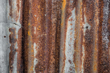 Rust on zinc sheet