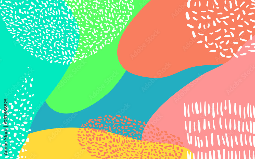 Wall mural vector abstract colorful pop art pattern background. geometric design