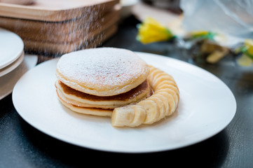 Homemade pancake is delicious