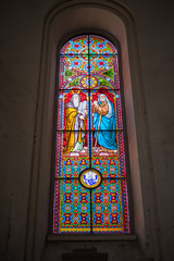 Riga, the Dome Cathedral, stained glass windows