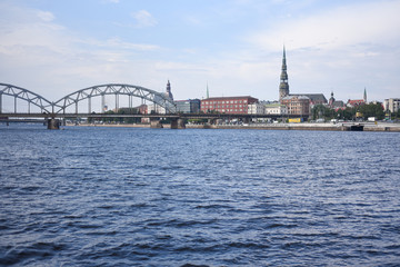 Riga, view of the old city from the water