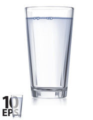 Glass with water isolated. Realistic Vector 3d illustration - 237687506