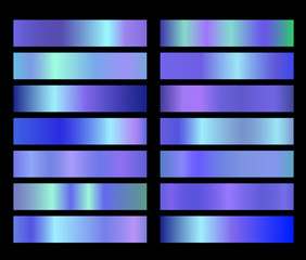Banners or headers with holographic blue gradient colorful background
